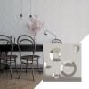 imageEkena Millwork WP12X12COWH 11 78quotW x 11 78quotH Cole EnduraWall Decorative 3D Wall Panel Covers 098 Sq Ft  WhiteBright Coat Chrome