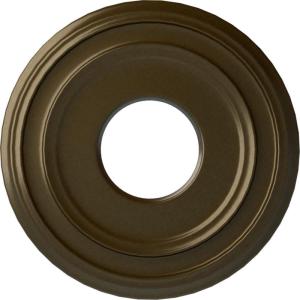 image12 38quotOD x 4quotID x 1 18quotP Classic Ceiling Medallion Fits Canopies up to 7 14quotBrass Metallic Series