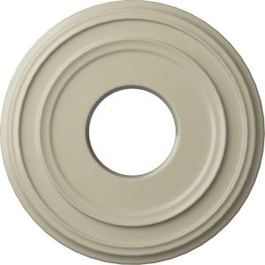 image12 38quotOD x 4quotID x 1 18quotP Classic Ceiling Medallion Fits Canopies up to 7 14quotClear Yellow Flat Finish