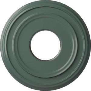 image12 38quotOD x 4quotID x 1 18quotP Classic Ceiling Medallion Fits Canopies up to 7 14quotCloud Burst Flat Finish
