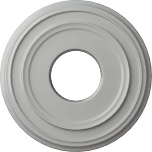 image12 38quotOD x 4quotID x 1 18quotP Classic Ceiling Medallion Fits Canopies up to 7 14quotFrost Flat Finish