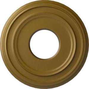image12 38quotOD x 4quotID x 1 18quotP Classic Ceiling Medallion Fits Canopies up to 7 14quotGold Rush Metallic Series