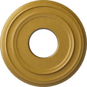 image12 38quotOD x 4quotID x 1 18quotP Classic Ceiling Medallion Fits Canopies up to 7 14quotIridescent Gold Metallic Series