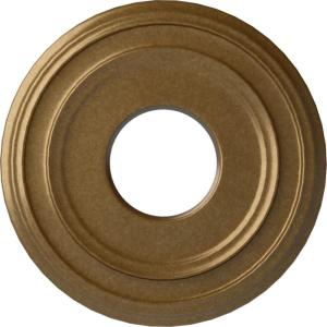 image12 38quotOD x 4quotID x 1 18quotP Classic Ceiling Medallion Fits Canopies up to 7 14quotPale Gold Metallic Series