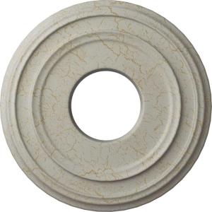 image12 38quotOD x 4quotID x 1 18quotP Classic Ceiling Medallion Fits Canopies up to 7 14quotPot of Cream Crackle Flat Finish