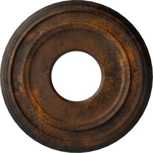 image12 38quotOD x 4quotID x 1 18quotP Classic Ceiling Medallion Fits Canopies up to 7 14quotRust Metallic Series