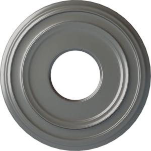 image12 38quotOD x 4quotID x 1 18quotP Classic Ceiling Medallion Fits Canopies up to 7 14quotSilver Metallic Series