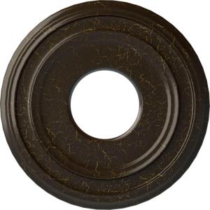 image12 38quotOD x 4quotID x 1 18quotP Classic Ceiling Medallion Fits Canopies up to 7 14quotStone Hearth Crackle Flat Finish