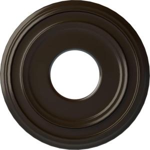image12 38quotOD x 4quotID x 1 18quotP Classic Ceiling Medallion Fits Canopies up to 7 14quotStone Hearth Flat Finish
