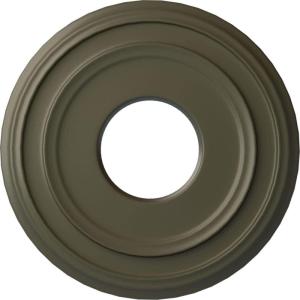 image12 38quotOD x 4quotID x 1 18quotP Classic Ceiling Medallion Fits Canopies up to 7 14quotWitch Hazel Flat Finish