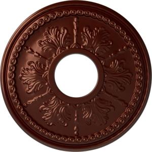 image13 78quotOD x 3 34quotID x 1 14quotP Tirana Ceiling Medallion Fits Canopies up to 4 34quotAntique Copper Metallic Series