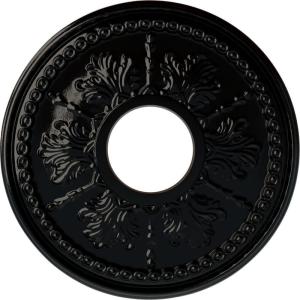 image13 78quotOD x 3 34quotID x 1 14quotP Tirana Ceiling Medallion Fits Canopies up to 4 34quotBlack Pearl Metallic Series