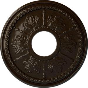 image13 78quotOD x 3 34quotID x 1 14quotP Tirana Ceiling Medallion Fits Canopies up to 4 34quotBronze Metallic Series