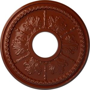 image13 78quotOD x 3 34quotID x 1 14quotP Tirana Ceiling Medallion Fits Canopies up to 4 34quotFirebrick Flat Finish