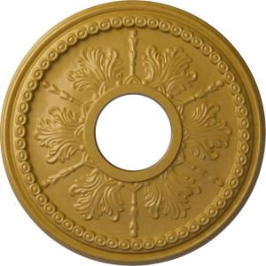 image13 78quotOD x 3 34quotID x 1 14quotP Tirana Ceiling Medallion Fits Canopies up to 4 34quotIridescent Gold Metallic Series