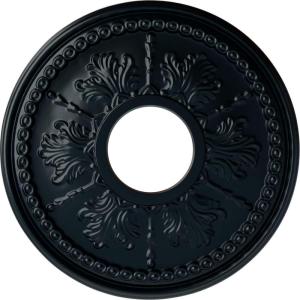 image13 78quotOD x 3 34quotID x 1 14quotP Tirana Ceiling Medallion Fits Canopies up to 4 34quotNight Shade Flat Finish