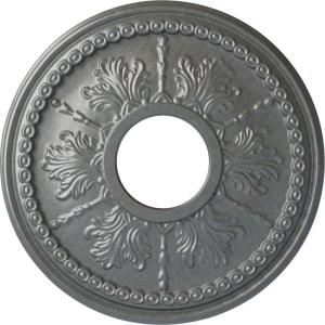 image13 78quotOD x 3 34quotID x 1 14quotP Tirana Ceiling Medallion Fits Canopies up to 4 34quotPlatinum Metallic Series