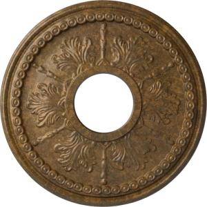 image13 78quotOD x 3 34quotID x 1 14quotP Tirana Ceiling Medallion Fits Canopies up to 4 34quotRubbed Bronze Metallic Series