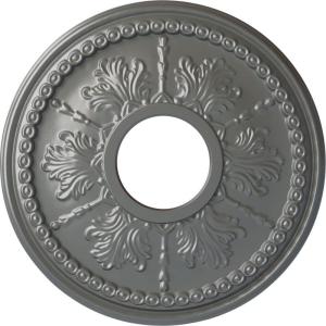 image13 78quotOD x 3 34quotID x 1 14quotP Tirana Ceiling Medallion Fits Canopies up to 4 34quotSilver Metallic Series
