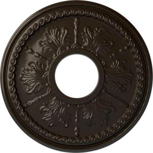 image13 78quotOD x 3 34quotID x 1 14quotP Tirana Ceiling Medallion Fits Canopies up to 4 34quotStone Hearth Flat Finish
