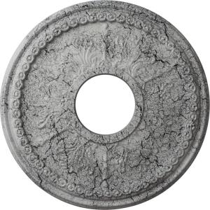 image13 78quotOD x 3 34quotID x 1 14quotP Tirana Ceiling Medallion Fits Canopies up to 4 34quotUltra Pure White Crackle Flat Finish