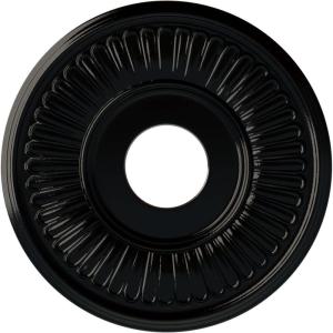 image15 34quotOD x 3 78quotID x 34quotP Berkshire Ceiling Medallion Fits Canopies up to 7quotHandPainted Black Pearl