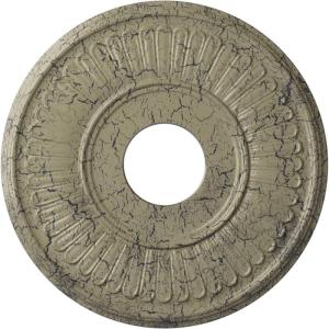 image15 34quotOD x 3 78quotID x 34quotP Berkshire Ceiling Medallion Fits Canopies up to 7quotHandPainted Castle Stone Crackle