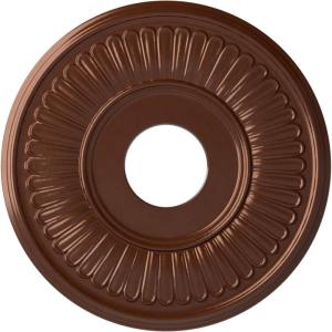 image15 34quotOD x 3 78quotID x 34quotP Berkshire Ceiling Medallion Fits Canopies up to 7quotHandPainted Copper Penny