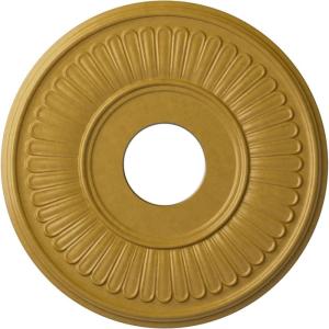 image15 34quotOD x 3 78quotID x 34quotP Berkshire Ceiling Medallion Fits Canopies up to 7quotHandPainted Iridescent Gold