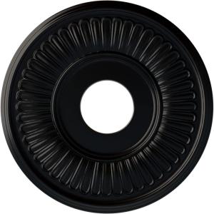 image15 34quotOD x 3 78quotID x 34quotP Berkshire Ceiling Medallion Fits Canopies up to 7quotHandPainted Jet Black