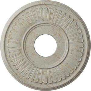 image15 34quotOD x 3 78quotID x 34quotP Berkshire Ceiling Medallion Fits Canopies up to 7quotHandPainted Pot of Cream Crackle
