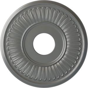 image15 34quotOD x 3 78quotID x 34quotP Berkshire Ceiling Medallion Fits Canopies up to 7quotHandPainted Silver