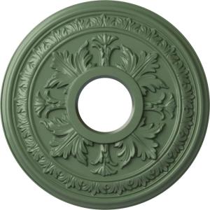image15 38quotOD x 4 14quotID x 1 12quotP Baltimore Ceiling Medallion Fits Canopies up to 5 12quotAthenian Green Flat Finish