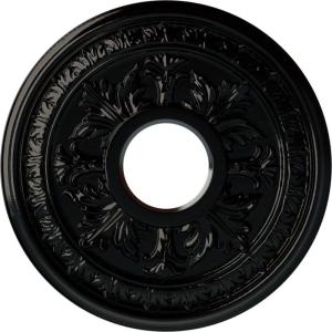 image15 38quotOD x 4 14quotID x 1 12quotP Baltimore Ceiling Medallion Fits Canopies up to 5 12quotBlack Pearl Metallic Series