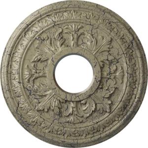 image15 38quotOD x 4 14quotID x 1 12quotP Baltimore Ceiling Medallion Fits Canopies up to 5 12quotCastle Stone Crackle Flat Finish