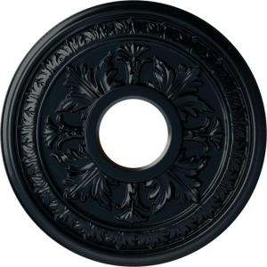image15 38quotOD x 4 14quotID x 1 12quotP Baltimore Ceiling Medallion Fits Canopies up to 5 12quotNight Shade Flat Finish