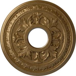 image15 38quotOD x 4 14quotID x 1 12quotP Baltimore Ceiling Medallion Fits Canopies up to 5 12quotPale Gold Metallic Series