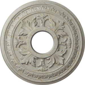 image15 38quotOD x 4 14quotID x 1 12quotP Baltimore Ceiling Medallion Fits Canopies up to 5 12quotPot of Cream Crackle Flat Finish