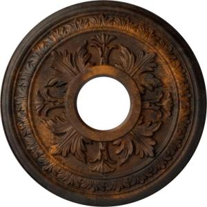 image15 38quotOD x 4 14quotID x 1 12quotP Baltimore Ceiling Medallion Fits Canopies up to 5 12quotRust Metallic Series