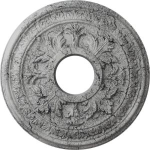 image15 38quotOD x 4 14quotID x 1 12quotP Baltimore Ceiling Medallion Fits Canopies up to 5 12quotUltra Pure White Crackle Flat Finish
