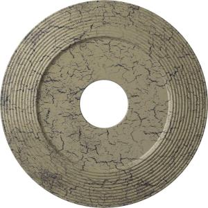 image16 18quotOD x 3 58quotID x 1quotP Adonis Ceiling Medallion Fits Canopies up to 10 14quotCastle Stone Crackle Flat Finish
