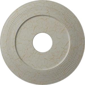 image16 18quotOD x 3 58quotID x 1quotP Adonis Ceiling Medallion Fits Canopies up to 10 14quotPot of Cream Crackle Flat Finish