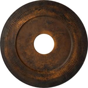 image16 18quotOD x 3 58quotID x 1quotP Adonis Ceiling Medallion Fits Canopies up to 10 14quotRust Metallic Series
