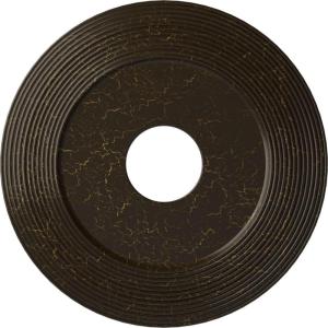 image16 18quotOD x 3 58quotID x 1quotP Adonis Ceiling Medallion Fits Canopies up to 10 14quotStone Hearth Crackle Flat Finish