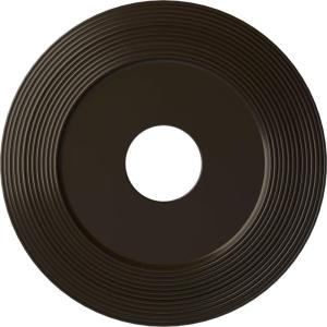 image16 18quotOD x 3 58quotID x 1quotP Adonis Ceiling Medallion Fits Canopies up to 10 14quotStone Hearth Flat Finish