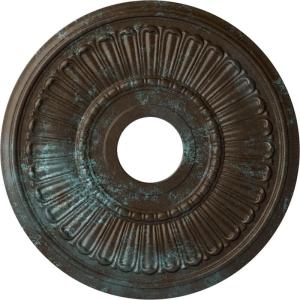 image16quotOD x 3 58quotID x 34quotP Melonie Ceiling Medallion Fits Canopies up to 6 38quotBronze Blue Patina Metallic Series