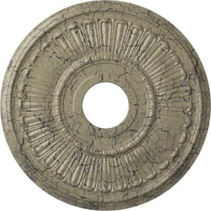 image16quotOD x 3 58quotID x 34quotP Melonie Ceiling Medallion Fits Canopies up to 6 38quotCastle Stone Crackle Flat Finish