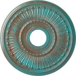 image16quotOD x 3 58quotID x 34quotP Melonie Ceiling Medallion Fits Canopies up to 6 38quotCopper Green Patina Metallic Series