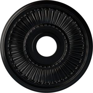 image16quotOD x 3 58quotID x 34quotP Melonie Ceiling Medallion Fits Canopies up to 6 38quotJet Black Flat Finish