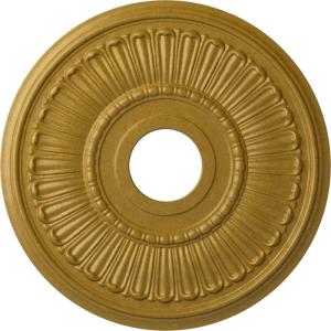 image16quotOD x 3 58quotID x 34quotP Melonie Ceiling Medallion Fits Canopies up to 6 38quotPharaohs Gold Metallic Series